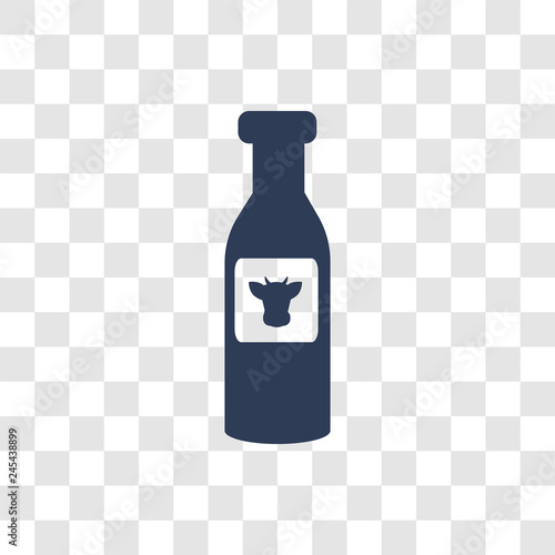 Milk bottle icon vector