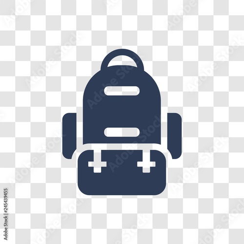 Army backpack icon vector