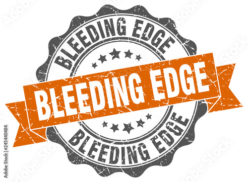 bleeding edge stamp. sign. seal