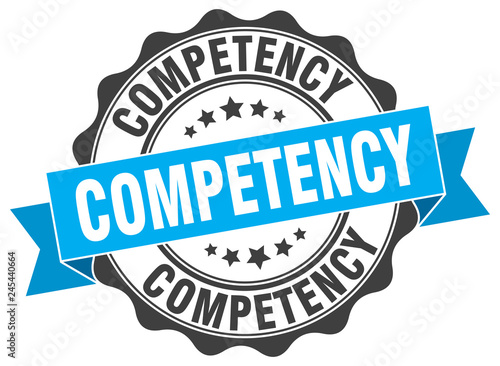 competency stamp. sign. seal