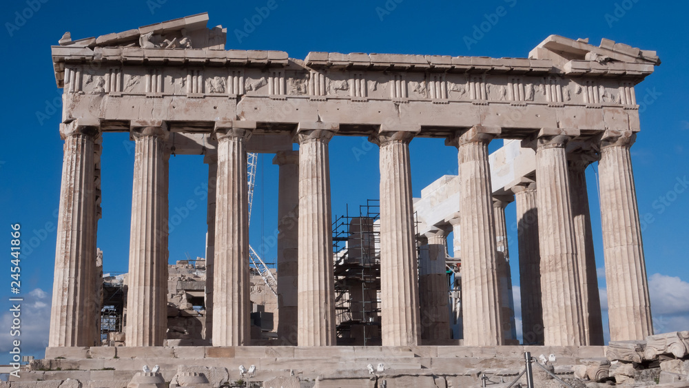 Obraz premium Ruins of The Parthenon in the Acropolis of Athens, Attica, Greece