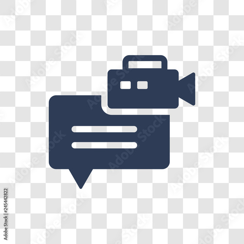 Video chat icon vector