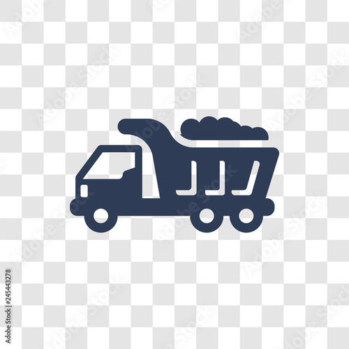 Dump truck icon vector