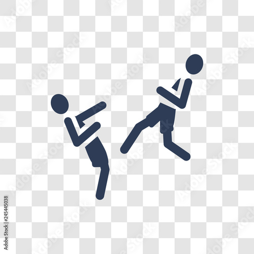 Capoeira Brazil dancers icon vector