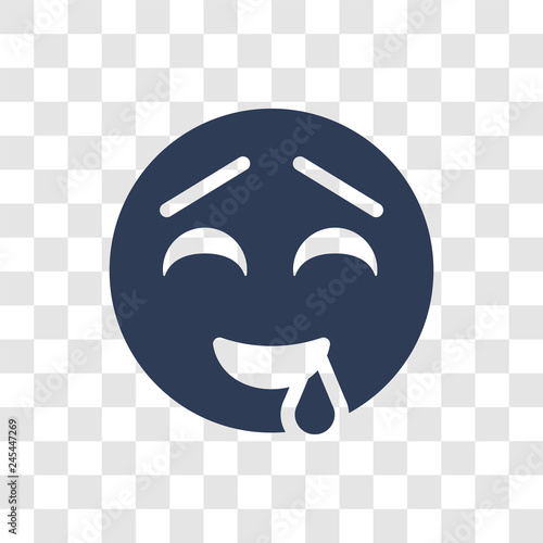 Drool emoji icon vector