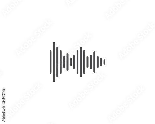 sound wave music logo vector