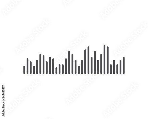 sound wave music logo vector