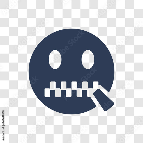Secret emoji icon vector