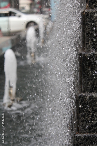 texturas de burbujas en una fuente de agua