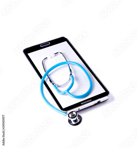 Valokuva Stethoscope Emerging from Cell Phone