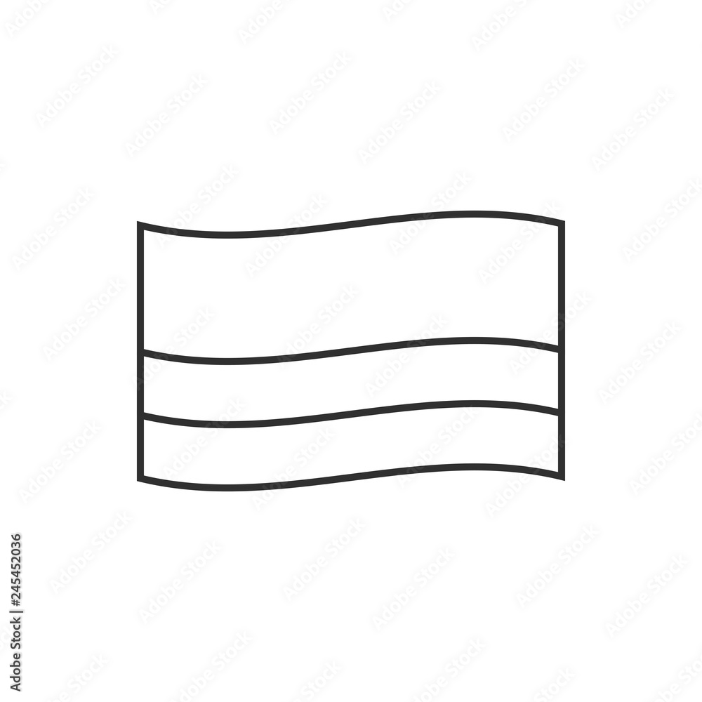 Colombia flag icon in black outline flat design. Independence day or National day holiday concept. Colombia flag icon in black outline flat design. Independence day or National day holiday concept.