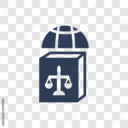 International law icon vector