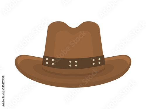 Cowboy hat on white background