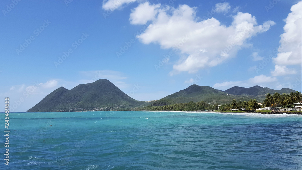 Martinique, le morne Larchet et le Diamant sous le vent