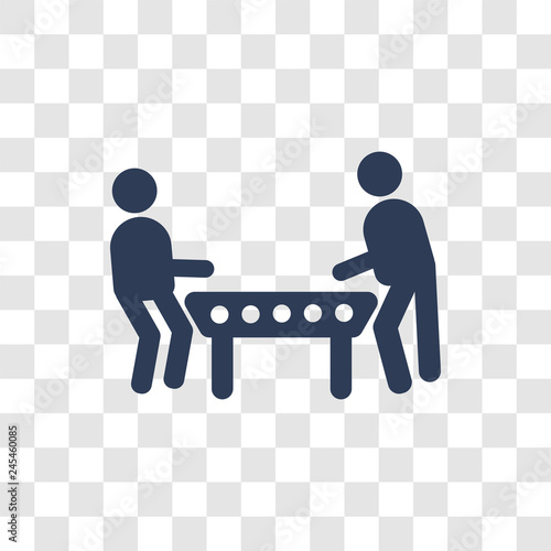 People playing Table football icon vector
