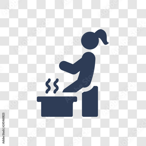 Foot bath icon vector