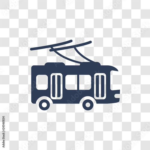 Trolleybus icon vector