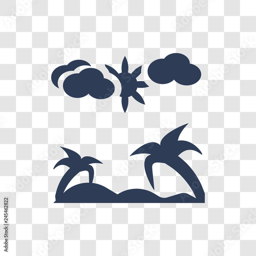 subtropical climate icon vector