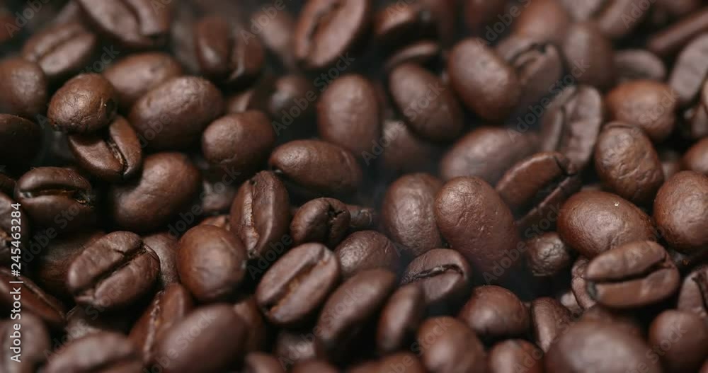 Mixing roasted coffee Mixing roasted coffee