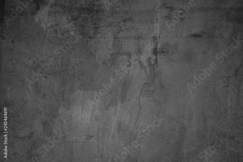 Black concreted wall for interiors texture background..