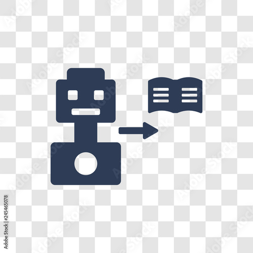 Unsupervised learning icon vector