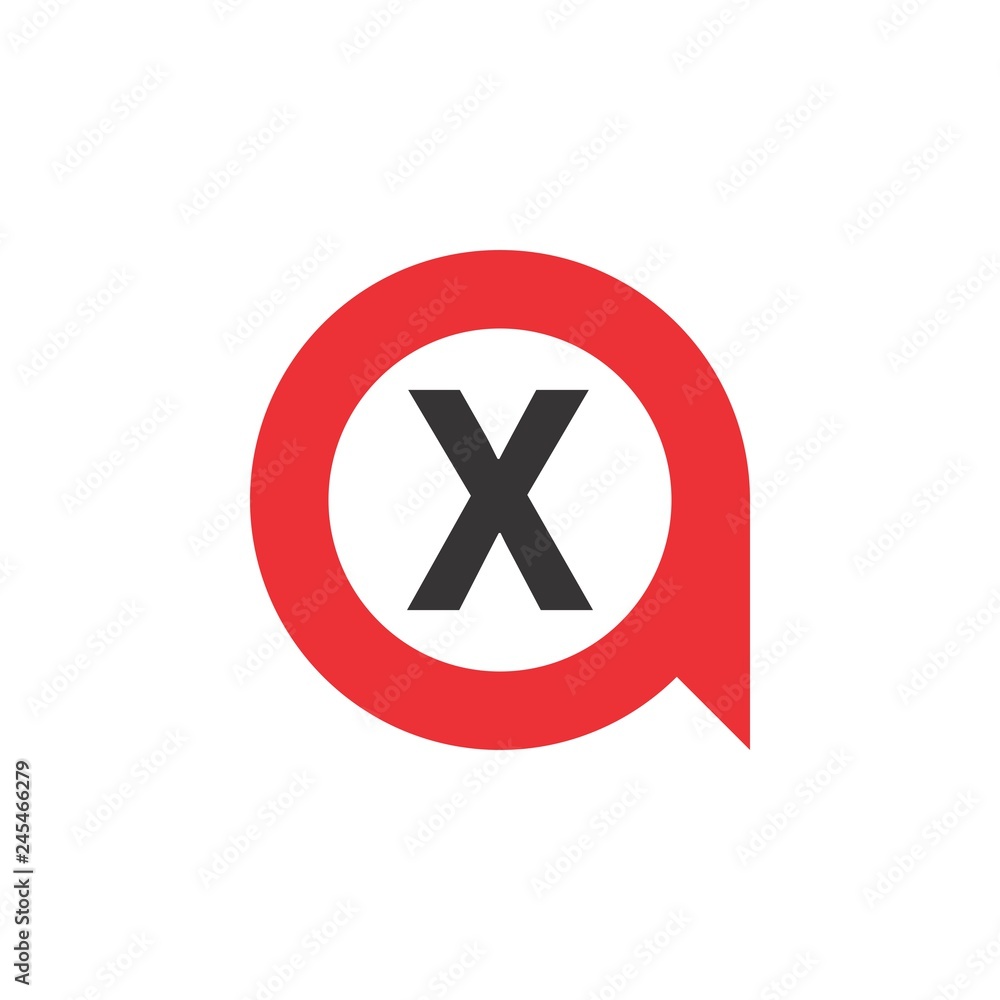 Fototapeta premium QX logo letter design