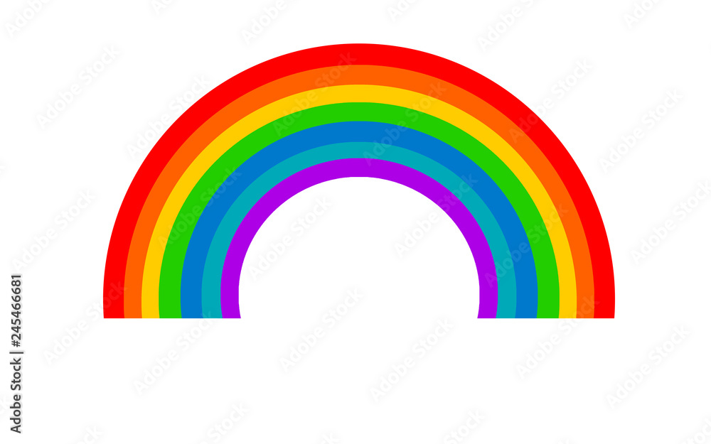 Color rainbow element isolated Color rainbow element isolated