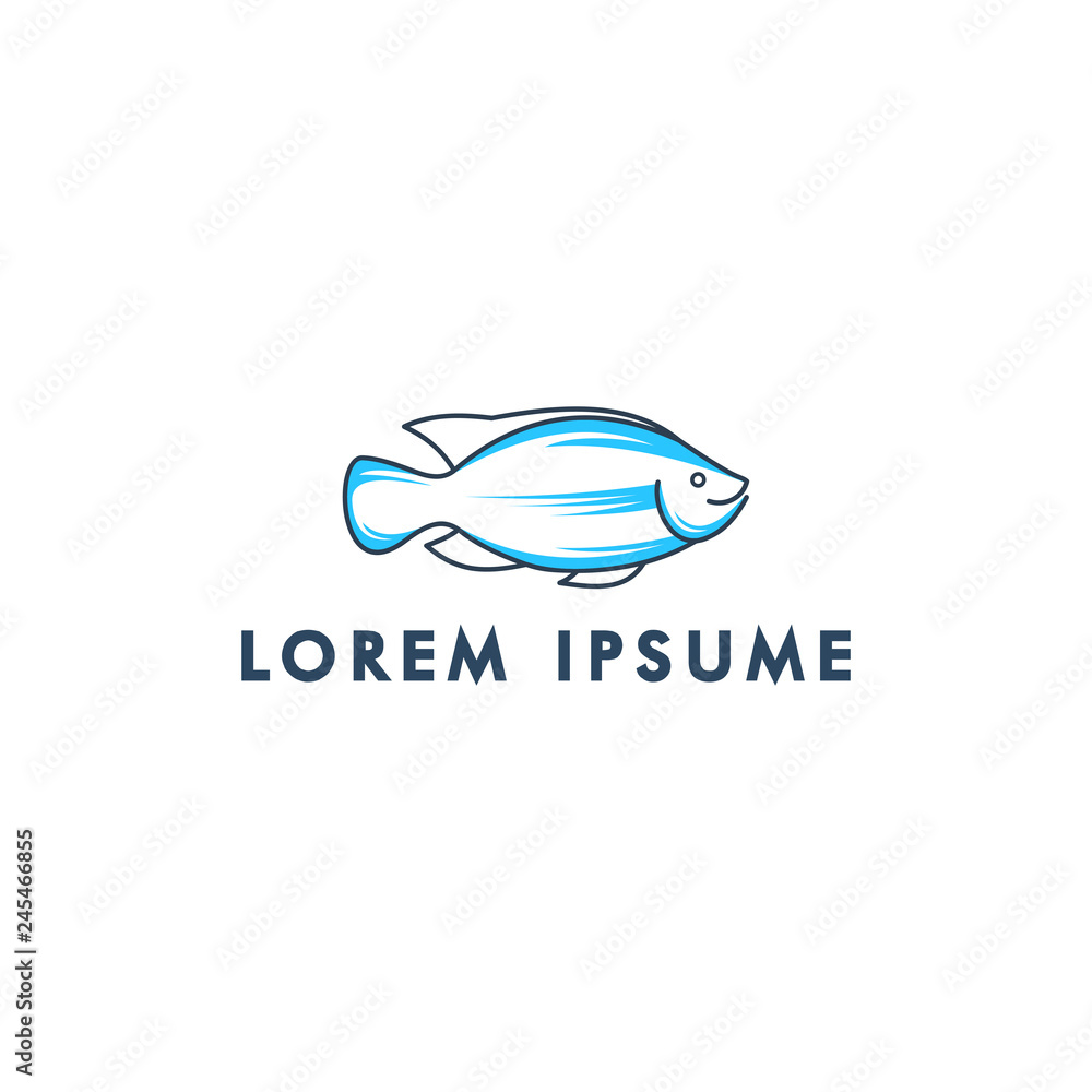Fish icon symbol design template vector illustration Fish icon symbol design template vector illustration