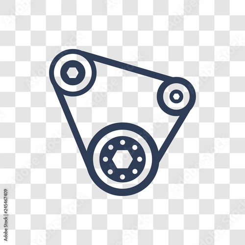 car fan belt icon vector