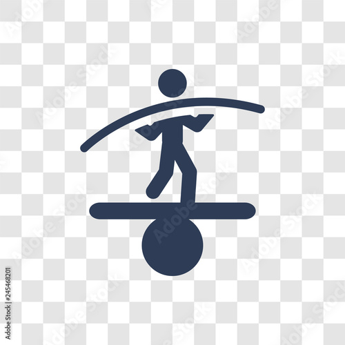 Tightrope walker icon vector