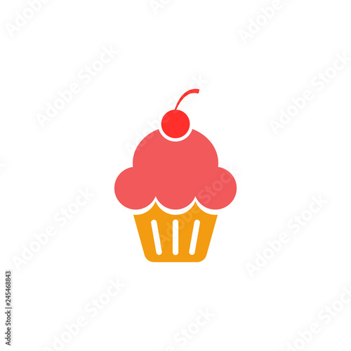 cupcake icon vector