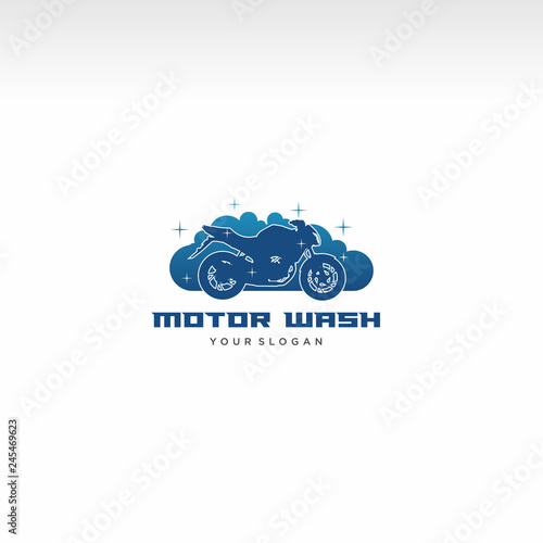 exclusive wash,special motor wash logo vector
