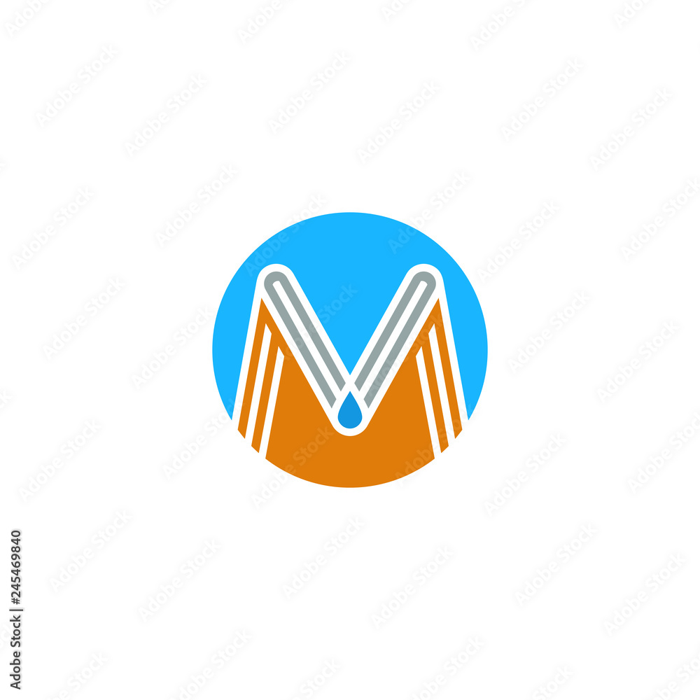 M letter icon symbol design vector illustration, M sign object abstrac M letter icon symbol design vector illustration, M sign object abstrac