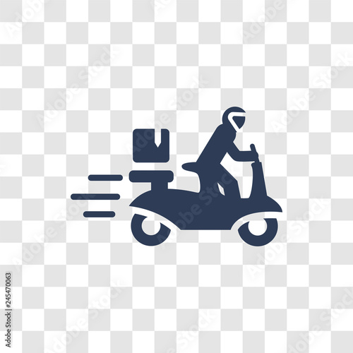 Delivery by Motorcycle icon vector