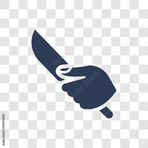 Hand and Knife icon vector