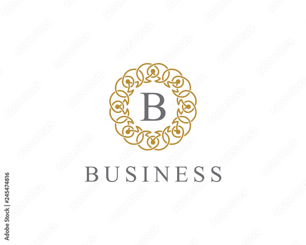 Abstract Ornament Outline Frame Logo Icon 003