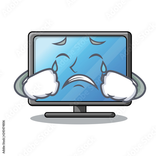 Crying lcd tv in shape of mascot
