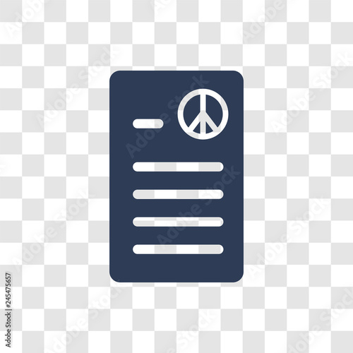 Peace treaty icon vector photo