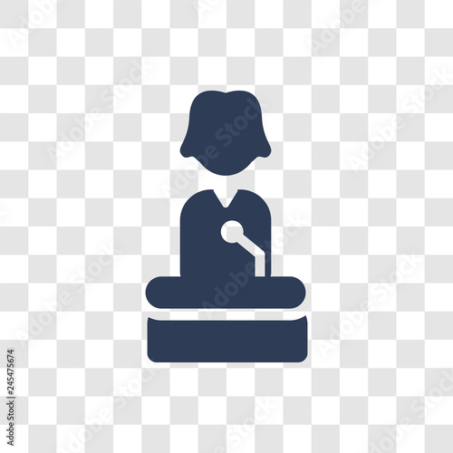 Political candidate speech icon vector