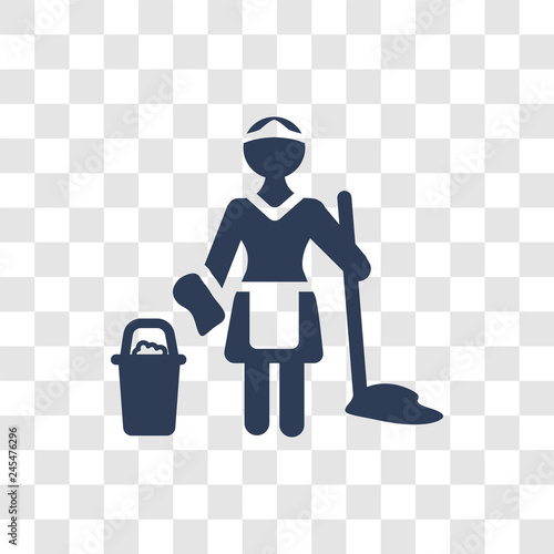 Maid icon vector
