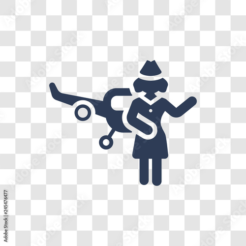 stewardess icon vector
