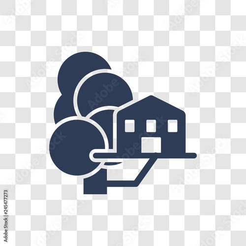 Tree house icon vector
