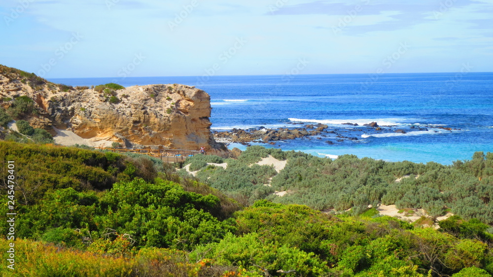view of the coast of  kangaroo island, south australia