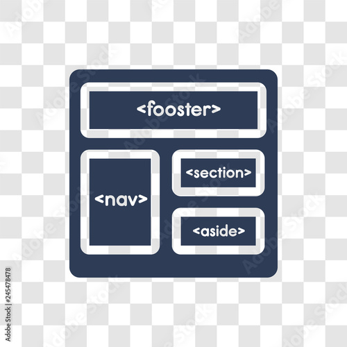 Semantic elements icon vector