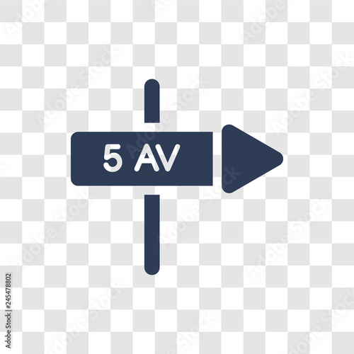 Fifth avenue icon vector