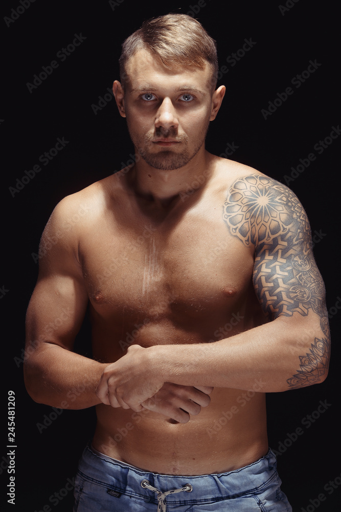 Fototapeta premium MMA Fighter Preparing Bandages For Training.