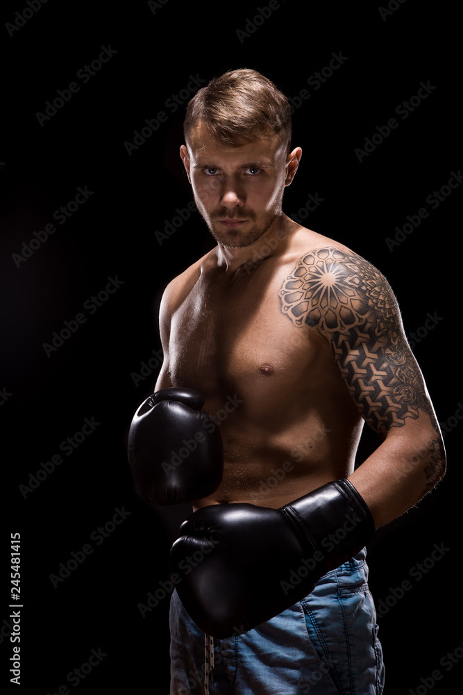 MMA Fighter Preparing Bandages For Training.