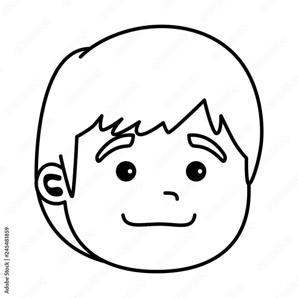 cute little baby head character cute little baby head character