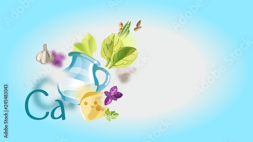 Healthy food. Natural organic products. Dairy