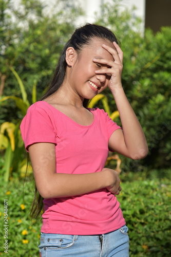 Laughing Cute Asian Teenage Female